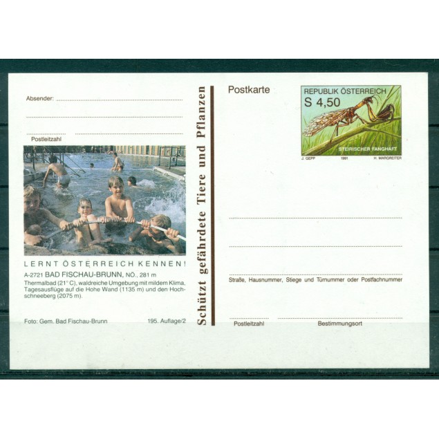 Austria 1991 - Intero postale Bad Fischau-Brunn -  4,50 S