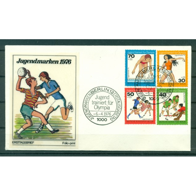 Berlino Ovest  1976 - Y & T n.481/84 - La formazione dei giovani per le Olimpiadi (ii)