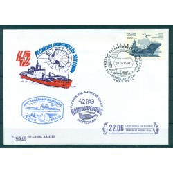 Russie - Russia - Enveloppe 2001 - Base antarctique Novolazarevskaya (ii)