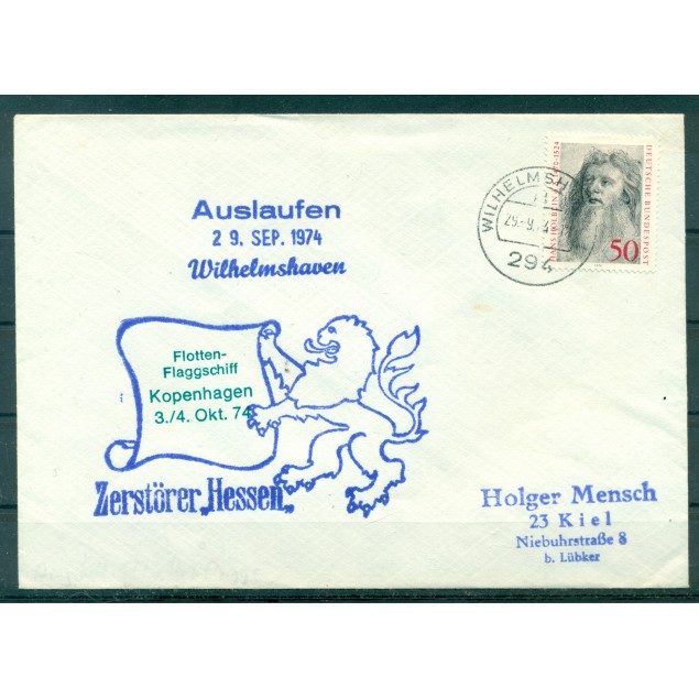 Germany 1974 - Cover destroyer Hessen