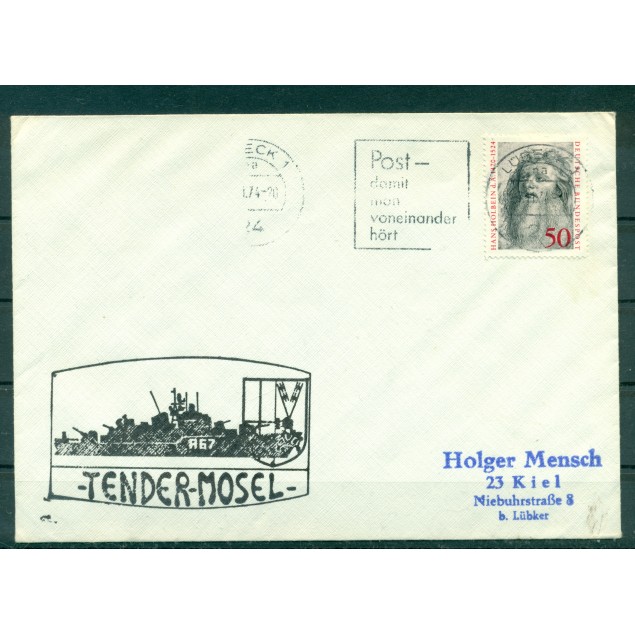 Germany 1974 - Cover replenishment ship Mosel