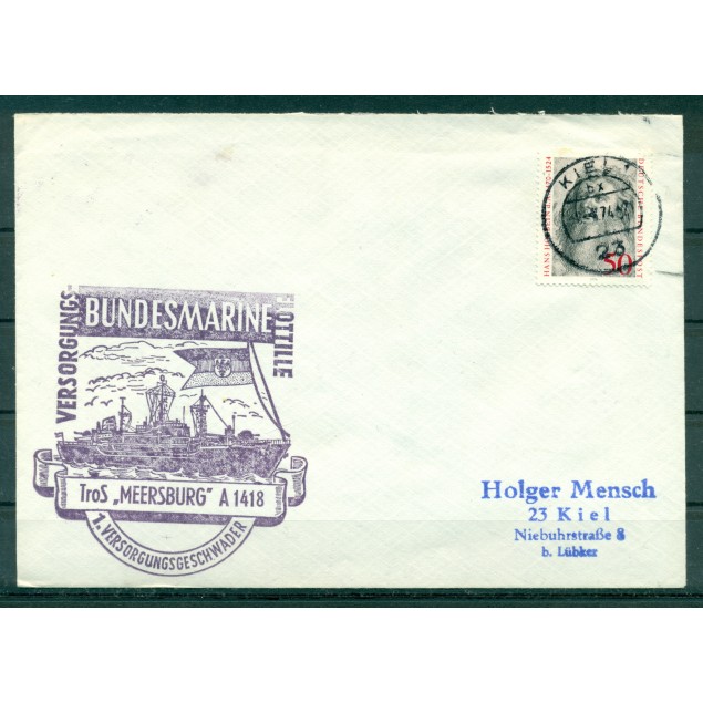 Germany 1974 - Cover auxiliary ship Meersburg