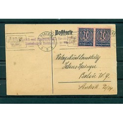 Allemagne  1922/23 - Michel n.72  - Timbres de service sur carte postale