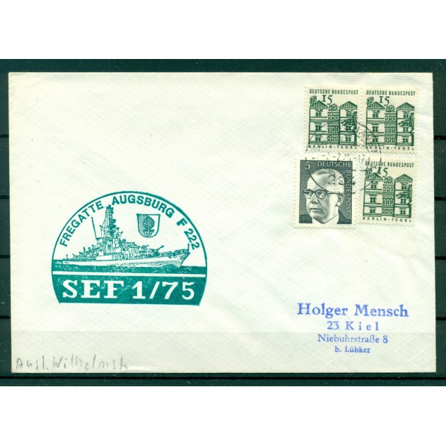 Germany 1975 - Cover frigate Augsburg