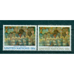 Nations Unies New York 1974 - Y & T n. 240/41  -  L'Art aux Nations Unies (VI)