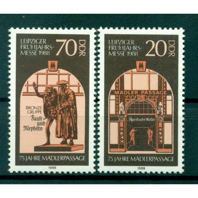 Germany - GDR 1988 - Y & T n. 2765/66 - Leipzig Spring Fair (Michel n. 3153/54)