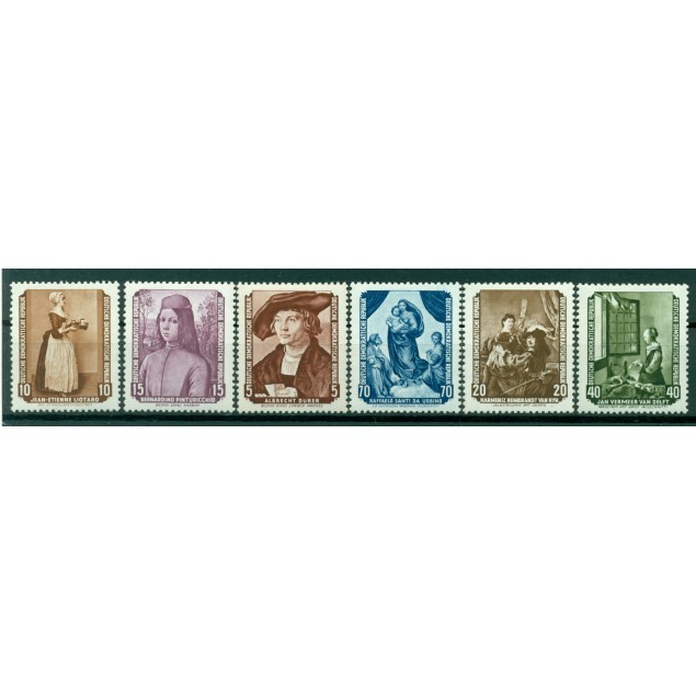 Germany - GDR 1955 - Y & T n. 223/228 - Masterpieces from Dresden Museum (Michel n. 504/09)