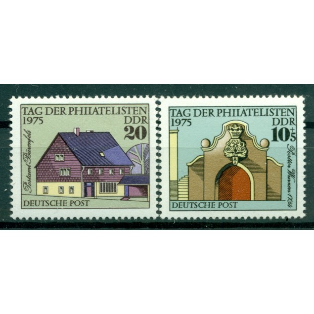 Allemagne - RDA 1975 - Y & T n. 1774/75 - Journée des philatélistes (Michel n. 2094/95)