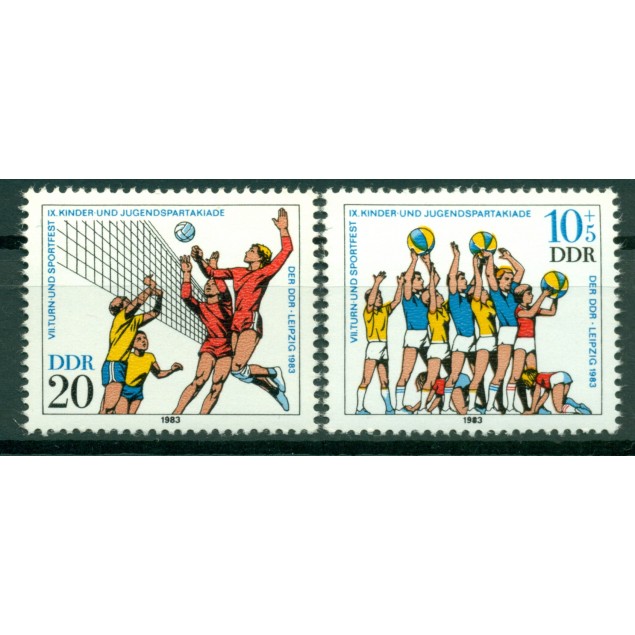 Allemagne - RDA 1983 - Y & T n. 2457/58 - Spartakiades de la jeunesse  (Michel n. 2814/15)