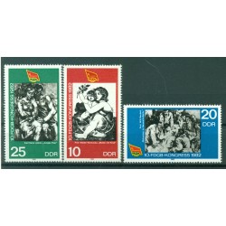 Allemagne - RDA 1982 - Y & T n. 2347/49 - Confédération des syndicats libres allemands (Michel n. 2699/2701)