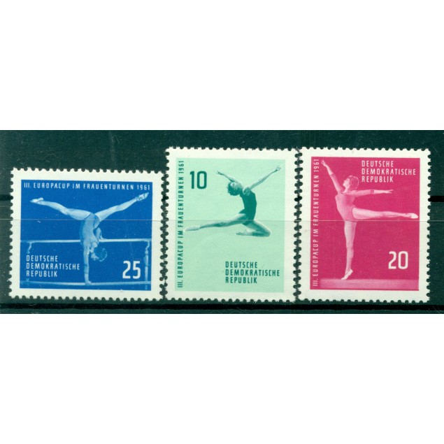 Germany - GDR 1961 - Y & T n. 546/48 - Women's gymnastic (Michel n. 830/32)