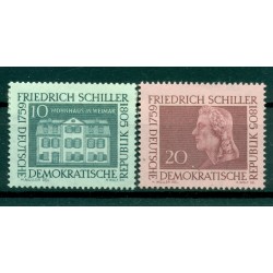 Germany - GDR 1959 - Y & T n. 449/50 - Friedrich von Schiller (Michel n. 733/34)