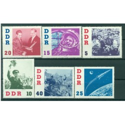 Germany - GDR 1961 - Y & T n. 576/81 - Visit of cosmonaut Titov (Michel n. 863/68)