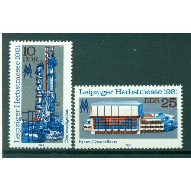 Allemagne - RDA 1981 - Y & T n. 2291/92 - Foire d'automne de Leipzig (Michel n. 2634/35)