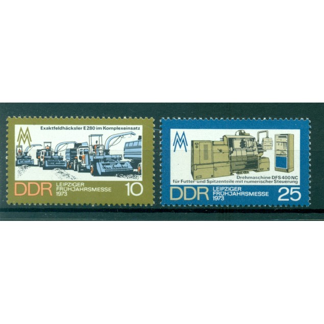 Germania - RDT 1973 - Y& T n. 1529/30 - Fiera di primavera di Lipsia (Michel n. 1832/33)