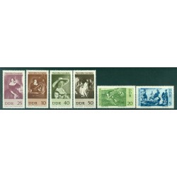 Germany - GDR 1967 - Y & T n. 983/88 - Lost paintings (Michel n. 1286/91)