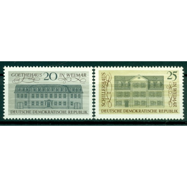 Germania - RDT 1967 - Y& T n. 1026/27 - Palazzi celebri a Weimar (Michel n. 1329/30)