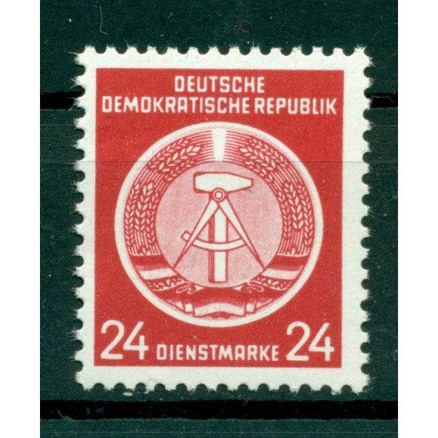 Germania - RDT 1954 - Y& T n. 9 francobolli di servizio - Stemmi (Michel n. 9 x)