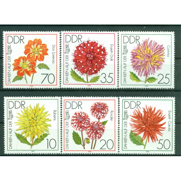 Germany - GDR 1979 - Y & T n. 2100/05 - Flora (Michel n. 2435/40)