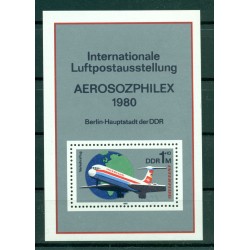 Allemagne - RDA 1980 - Y & T feuillet n. 57 - "Interflug" et "Aerosozphilex" (Michel n. 59)