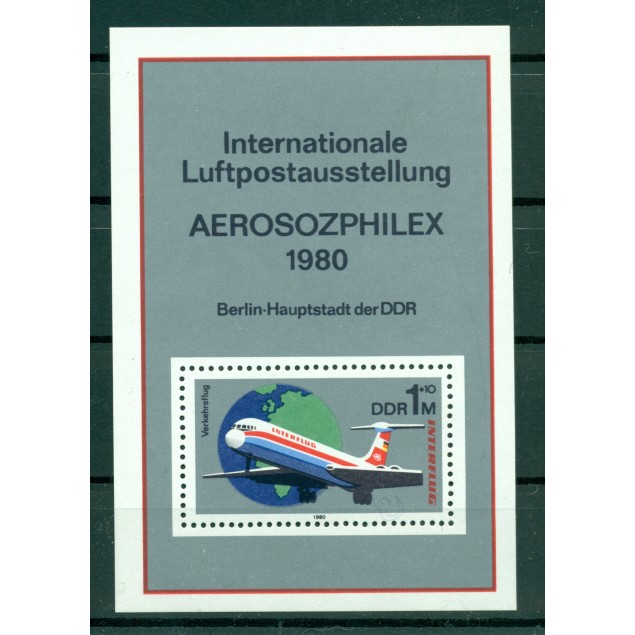 Germany - GDR 1980 - Y & T sheet n. 57 - "Interflug" and "Aerosozphilex" (Michel n. 59)