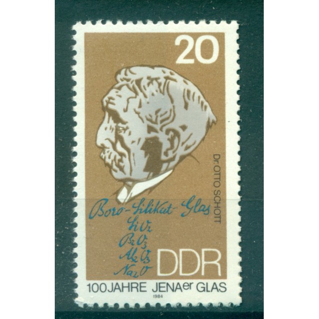 Allemagne - RDA 1984 - Y & T n. 2482 - Production du verre de Iéna (Michel n. 2848)