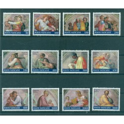 Vatican 1991 - Mi. n. 1023/1034 - Restauration des fresques de la Chapelle Sixtine