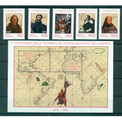 Vatican 1992 - Mi. n. 1051/1055+ Bl. 13 1056/1057 - Christopher Columbus