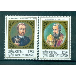 Vatican 1996 - Mi. n. 1188/1189 - Saints Pope Celestine V et Alphonsus Maria de Liguori