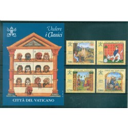 Vaticano 1997 - Mi. n. 1210/1213 + 1214/1216 Bl. 17 - "Vedere i Classici"