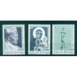 Vaticano 1989 - Mi. n. 988/992 - "Viaggi del Papa"  Giovanni Paolo II