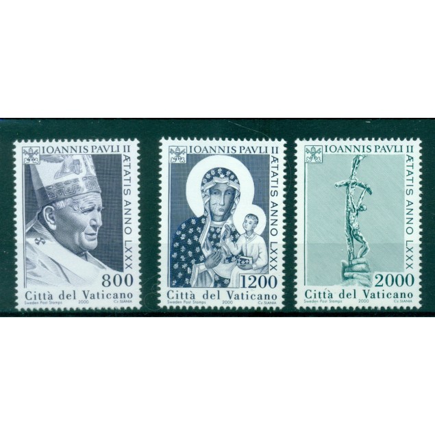 Vatican 1989 - Mi. n. 988/992 - "Viaggi del Papa" John Paul II