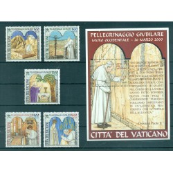 Vatican 2000 - Mi. n. 1375/1379 + 1380 Bl. 22 - "Viaggi del Papa" John Paul II
