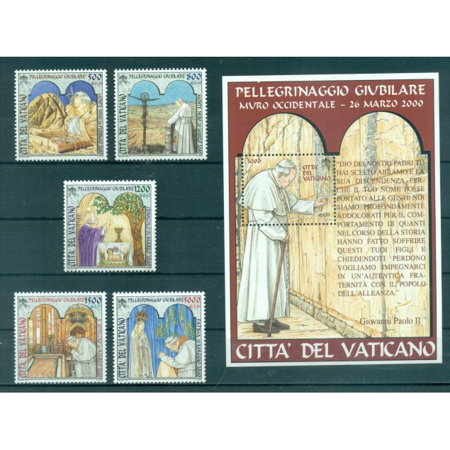 Vatican 1989 - Mi. n. 988/992 - "Viaggi del Papa" John Paul II