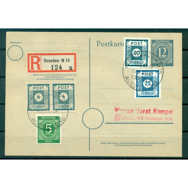 Allemagne - Allemagne orientale 1946 - Entier postal occupation interalliée