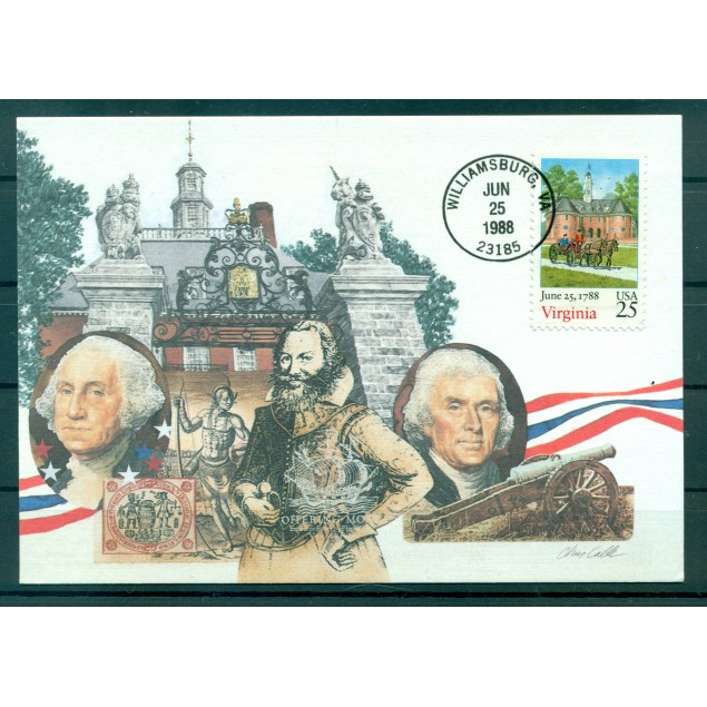 Stati Uniti 1988 - Y & T n. 1817 - Maximum card "Bicentenario dello Stato della Virginia" (Michel n. 1987)