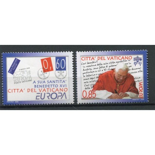 Vatican 2008 - Mi. n. 1601/1602 - EUROPA The Letter