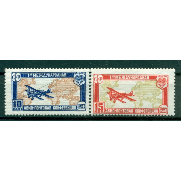 URSS 1927 - Michel n. 326/27 - Congrès de la poste aérienne ( Y & T n. 18/19 poste aérienne)