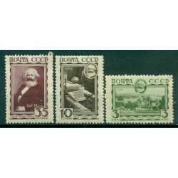 URSS 1933 - Y & T n. 473/75 - Karl Marx (Michel n. 424/26 X)