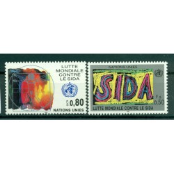 Nazioni Unite Ginevra 1990 - Y & T n. 188/89 - Lotta mondiale contro l'aids