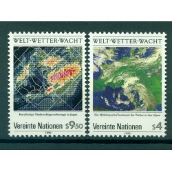 United Nations Vienna 1989 - Y & T n.92/93 - World Weather Watch
