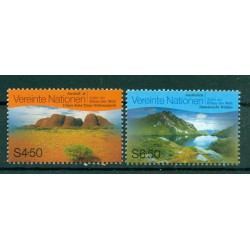 Nations Unies Vienne 1999 - Y & T n. 297/98 -  Patrimoine Mondial. Australie