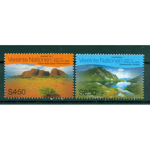 Nations Unies Vienne 1999 - Y & T n. 297/98 -  Patrimoine Mondial. Australie