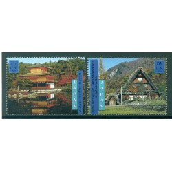 Nations Unies New York  2001 - Y & T n. 855/56 - Patrimoine mondial. Japon