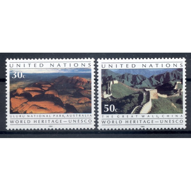 Nations Unies New York 1992 - Y & T n. 605/06 - Patrimoine mondial (Michel n. 625/26)