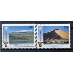 Nations Unies New York 1991 - Y & T n. 588/89 - Namibie (Michel n. 612/13)