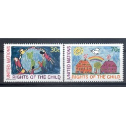 United Nations New York 1991 - Y & T n. 491/92 -  The Rights of the Child (Michel n. 615/16)