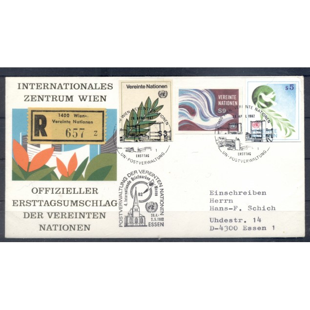 United Nations Vienna  1982 - Michel n. P 1/P 2-LF 1 - Definitive