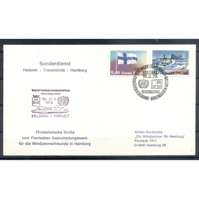 Finlande 1979 - Enveloppe Nordposta - GTS Finnjet - Paquebot