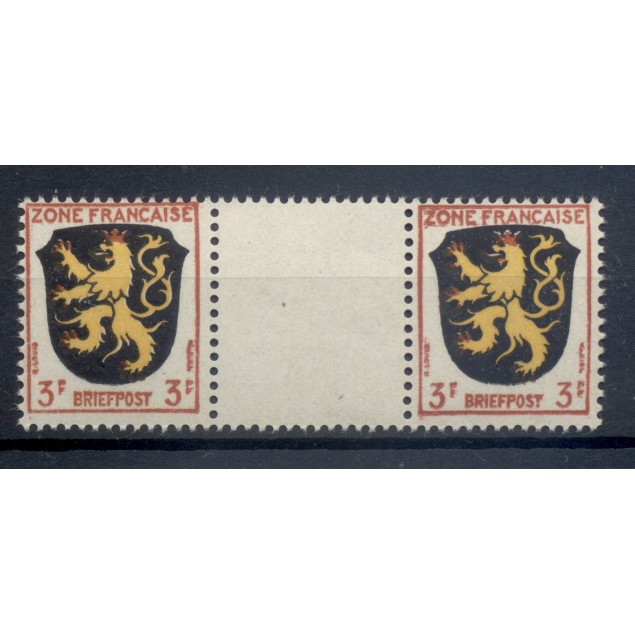 Germania - Occupazione francese 1945 - Michel n. 2 a x - Stemmi (Y & T n. 2)